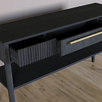 Дизайнерская Консоль с полкой и ящиком Primo Черный дуб варинант исполнения - 6 | Loft Concept в Кирове