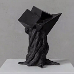 Скульптура «Окаменелый рост», Черный объект варинант исполнения - 2 | Loft Concept в Кирове