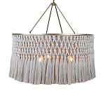 Люстра круглая плетеная с бахромой Wicker Tassel Chandelier варинант исполнения - 1 | Loft Concept в Кирове