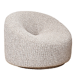 Кресло вращающееся круглой формы из серого шенилла Favorite Vacation Place варинант исполнения - 4 | Loft Concept в Кирове