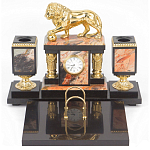 Настольный письменный набор из яшмы и долерита с декором виде льва Manager Organizer варинант исполнения - 1 | Loft Concept в Кирове