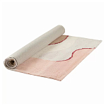 Ковер из хлопка с абстрактным принтом бежевого цвета Elysian Flow Blush варинант исполнения - 2 | Loft Concept в Кирове