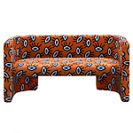 Акцентный Двухместный Диван Leela Оранжевый Орнамент варинант исполнения - 3 | Loft Concept в Кирове