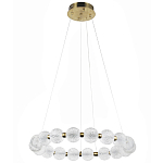 Светодиодная кольцевая люстра с круглыми плафонами Crystal Globule Chandelier варинант исполнения - 2 | Loft Concept в Кирове