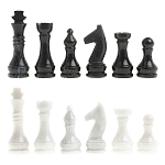Шахматы классические с белой доской из натурального камня Мрамор Decorative Thematic Chess варинант исполнения - 5 | Loft Concept в Кирове