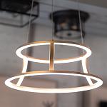 Люстра золотого цвета с 2-мя светодиодными кольцами Eurofase варинант исполнения - 8 | Loft Concept в Кирове