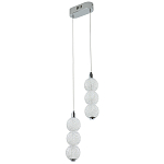 Подвесной светодиодный светильник с 2-мя плафонами Crystal Globule Hanging Lamp Chrome варинант исполнения - 2 | Loft Concept в Кирове