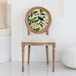 Стул бежевый из натурального бука с изображением птиц и цветов Blooming White Magnolias варинант исполнения - 3 | Loft Concept в Кирове