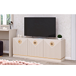 ТВ-тумба с 3-мя фактурными дверцами Satin Furniture варинант исполнения - 3 | Loft Concept в Кирове