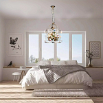 Люстра в виде клетки с цветами Flower Cell варинант исполнения - 4 | Loft Concept в Кирове