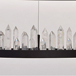 Люстра с двумя кольцами черного цвета с хрустальными элементами QUARTZ CRYSTAL варинант исполнения - 6 | Loft Concept в Кирове