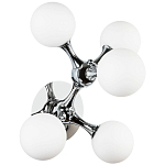 Бра с 5-ю плафонами из стеклянных шаров Pearls Suspension Chrome Wall Lamp варинант исполнения - 1 | Loft Concept в Кирове