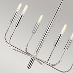 Люстра с 6-ю лампами на тонких изогнутых рожках в современном стиле Feiss варинант исполнения - 11 | Loft Concept в Кирове