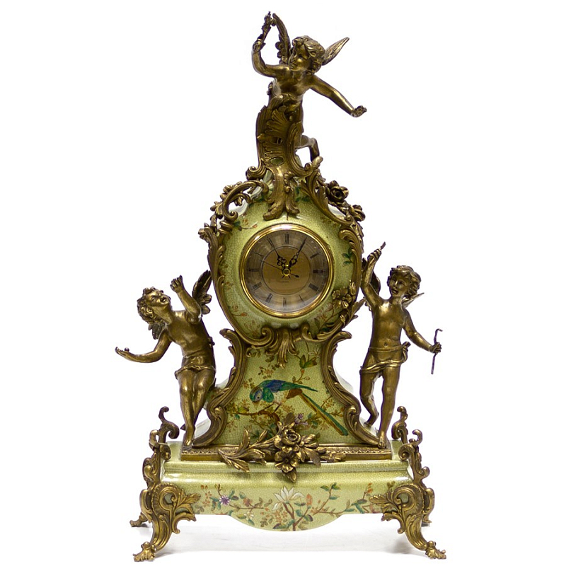 Часы Three Angels Зеленый шалфей Бронза в Кирове | Loft Concept 
