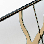 Консоль с ящиками зеркальная с золотым декором Gold Painted Mirror Console варинант исполнения - 3 | Loft Concept в Кирове