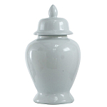 Ваза белая с крышкой однотонная Chinoiserie Ceramics варинант исполнения - 1 | Loft Concept в Кирове