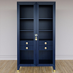 Дизайнерский шкаф витрина Elsa Dreams Blue с 4-мя ящиками варинант исполнения - 1 | Loft Concept в Кирове