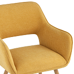 Стул в рогожке желтого цвета NEASAN STOOL варинант исполнения - 7 | Loft Concept в Кирове