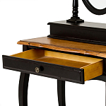 Трельяж черный из массива березы с зеркалом и ящиком Vintage варинант исполнения - 2 | Loft Concept в Кирове