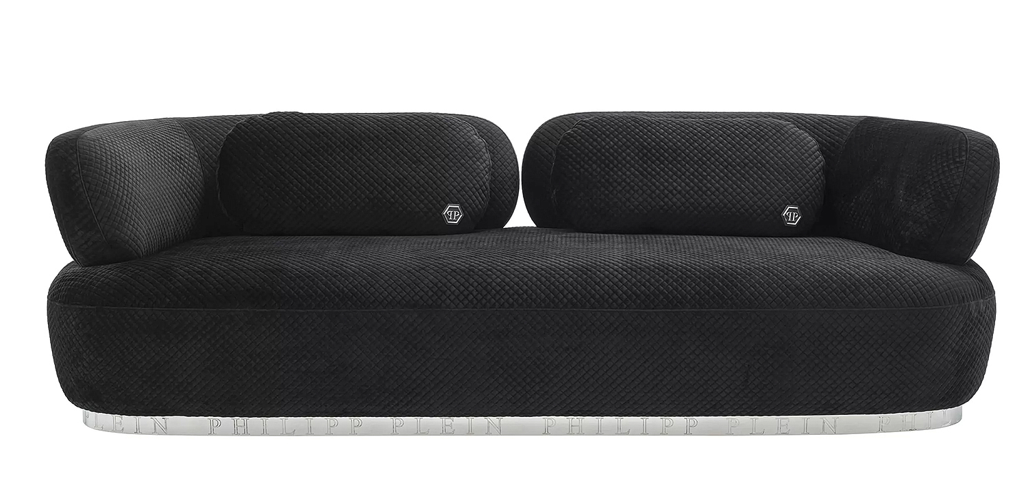 Диван Philipp Plein Sofa Signature Чёрный Диван Philipp Plein Sofa Signature Чёрный - Loft-Concept в Кирове