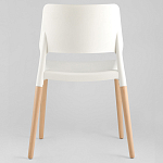 Пластиковый стул на ножках из массива бука Ferret White варинант исполнения - 6 | Loft Concept в Кирове