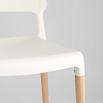 Пластиковый стул на ножках из массива бука Ferret White варинант исполнения - 8 | Loft Concept в Кирове