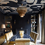 Обои ручная роспись в стиле Арт-деко Symphony Original colourway on Flint silk dupion варинант исполнения - 2 | Loft Concept в Кирове