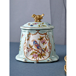 Шкатулка голубого цвета с рисунком и состаренным эффектом Eden Garden варинант исполнения - 4 | Loft Concept в Кирове