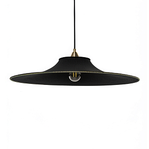 Подвесной вязаный черный светильник «Токио» 