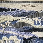 Современное ткачество гобелен в синих оттенках Blue Undine II варинант исполнения - 1 | Loft Concept в Кирове