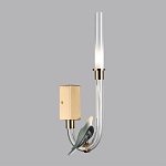 Бра с прозрачной изогнутой трубкой и декоративной фигуркой птицы Ganthea варинант исполнения - 3 | Loft Concept в Кирове