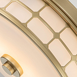 Потолочный светильник для ванных комнат цвета латунь в виде металлической клетки с геометрическими узорами Quoizel варинант исполнения - 4 | Loft Concept в Кирове