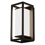 Уличный настенный светильник прямоугольный с чёрной рамкой Высота 35 см Geometric Glow варинант исполнения - 1 | Loft Concept в Кирове