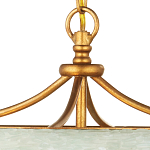 Подвесной светильник с каскадом из стеклянных декоративных элементов на золотом каркасе Shining Sea Glass варинант исполнения - 2 | Loft Concept в Кирове