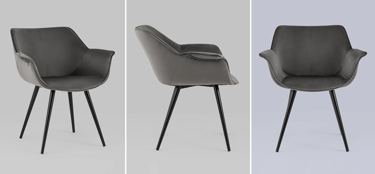 Стул Mason chair Темно-Серый велюр Стул Mason chair Темно-Серый велюр - Loft-Concept в Кирове