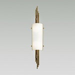 Бра с цилиндрическим белым плафоном на бронзовом основании с вертикальным декором из металлических трубок Sohne варинант исполнения - 2 | Loft Concept в Кирове