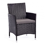 Обеденный комплект из искуственного ротанга Vintara черный варинант исполнения - 7 | Loft Concept в Кирове