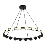 Люстра кольцевая с круглыми светодиодными источниками света Maxine Light варинант исполнения - 4 | Loft Concept в Кирове