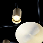 Потолочный светильник с 8-ю цилиндрическими плафонами цвета латунь TRIBES CHANDELIER варинант исполнения - 5 | Loft Concept в Кирове