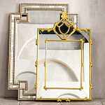 Зеркало прямоугольное Golden Classic Ornament Mirror варинант исполнения - 5 | Loft Concept в Кирове