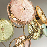 Люстра с плафонами из разноцветного стекла Glass Peonies варинант исполнения - 4 | Loft Concept в Кирове