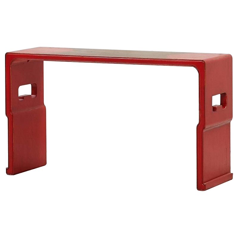 Деревянная консоль Porcher Red Concole Красный Коричневый Деревянная консоль Porcher Red Concole Красный Коричневый в Кирове | Loft Concept
