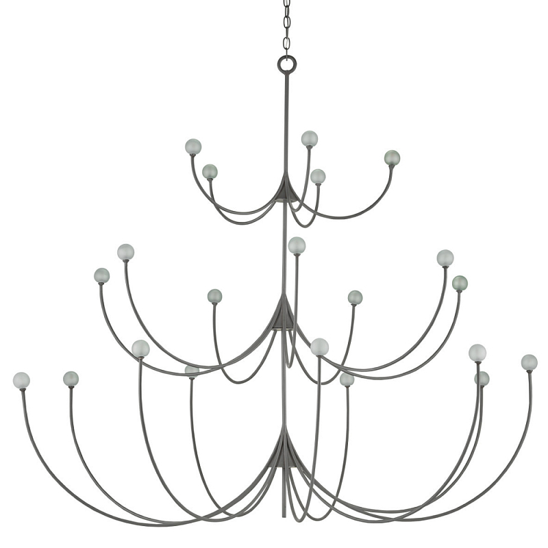 Люстра многоярусная светодиодная Traditional Clean Lines Серый Люстра многоярусная светодиодная Traditional Clean Lines Серый в Кирове | Loft Concept