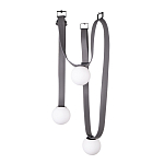 Подвесной светильник с серыми кожаными ремнями и белыми стеклянными плафонами в виде шаров Flos Wireline Lighting варинант исполнения - 3 | Loft Concept в Кирове