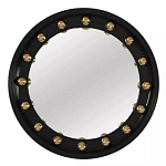 Зеркало черное с круглыми золотыми декоративными элементами Prince of the Church варинант исполнения - 1 | Loft Concept в Кирове