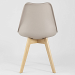 Стул с основой из пластика и мягким сиденьем Arvika Beige варинант исполнения - 4 | Loft Concept в Кирове