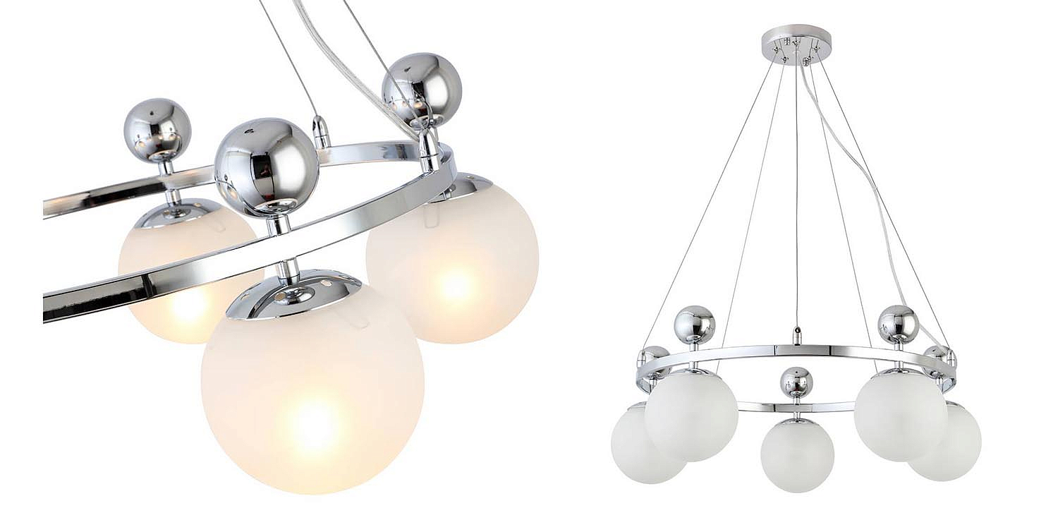 Люстра Demian Chrome Chandelier Люстра Demian Chrome Chandelier - Loft-Concept в Кирове