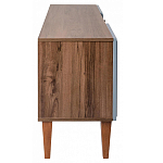 ТВ-тумба серая из массива бука с 2-мя дверками и ящиком Wenge Light варинант исполнения - 3 | Loft Concept в Кирове