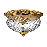 Потолочный светильник цвета латунь с прозрачным рифленым плафоном в форме чаши Hinkley варинант исполнения - 1 | Loft Concept в Кирове