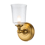 Бра для ванных комнат с прозрачным плафоном из стекла с пузырьками на основании цвета латунь Feiss варинант исполнения - 1 | Loft Concept в Кирове